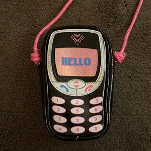 Retro cell phone strap coin purse